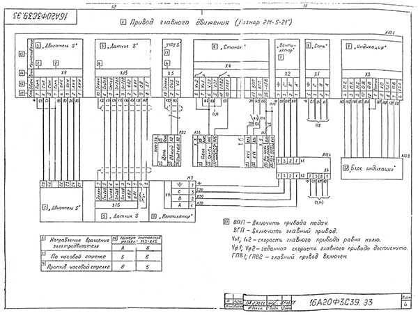 Схема електрична принципова токарного верстата 16А20ф3С39 Схема електрична принципова токарного верстата 16А20ф3С39